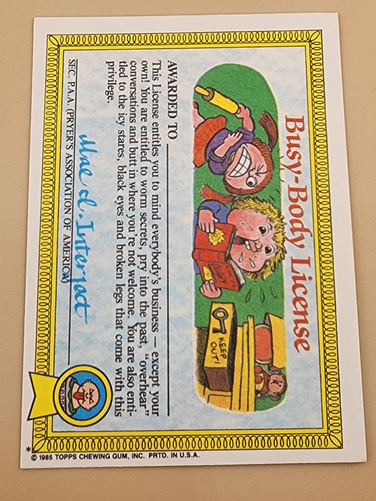 garbage pail kids wrappin ruth