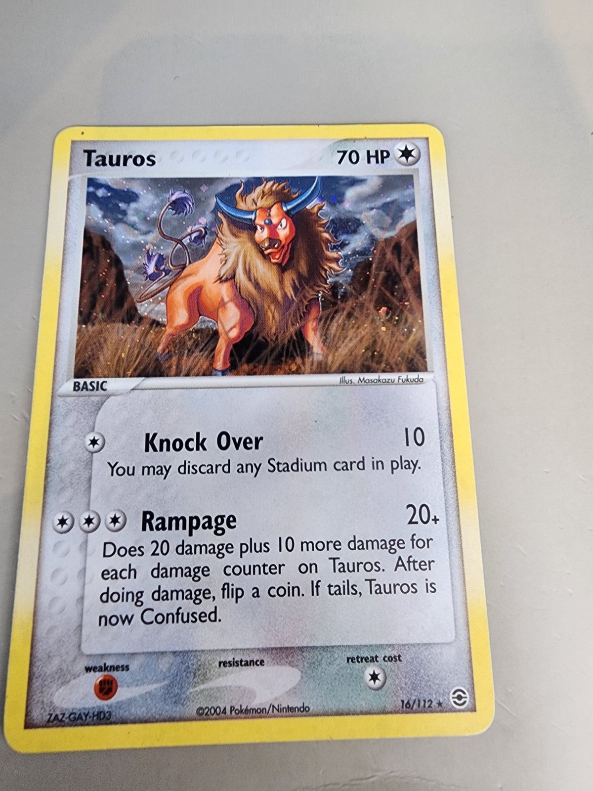 Tauros 16/112 Firered & Leafgreen Holo MP