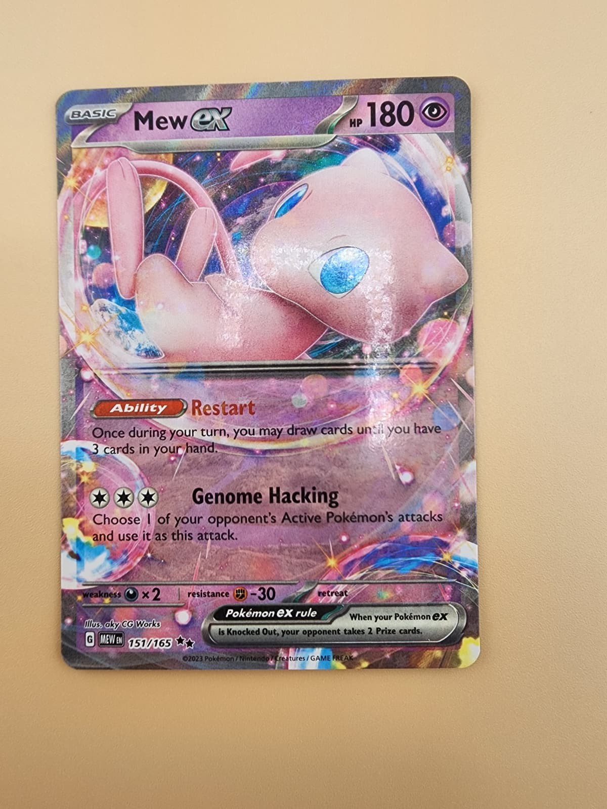 Mew ex - 151/165-SV: Scarlet & Violet 151- Near Mint (NM)