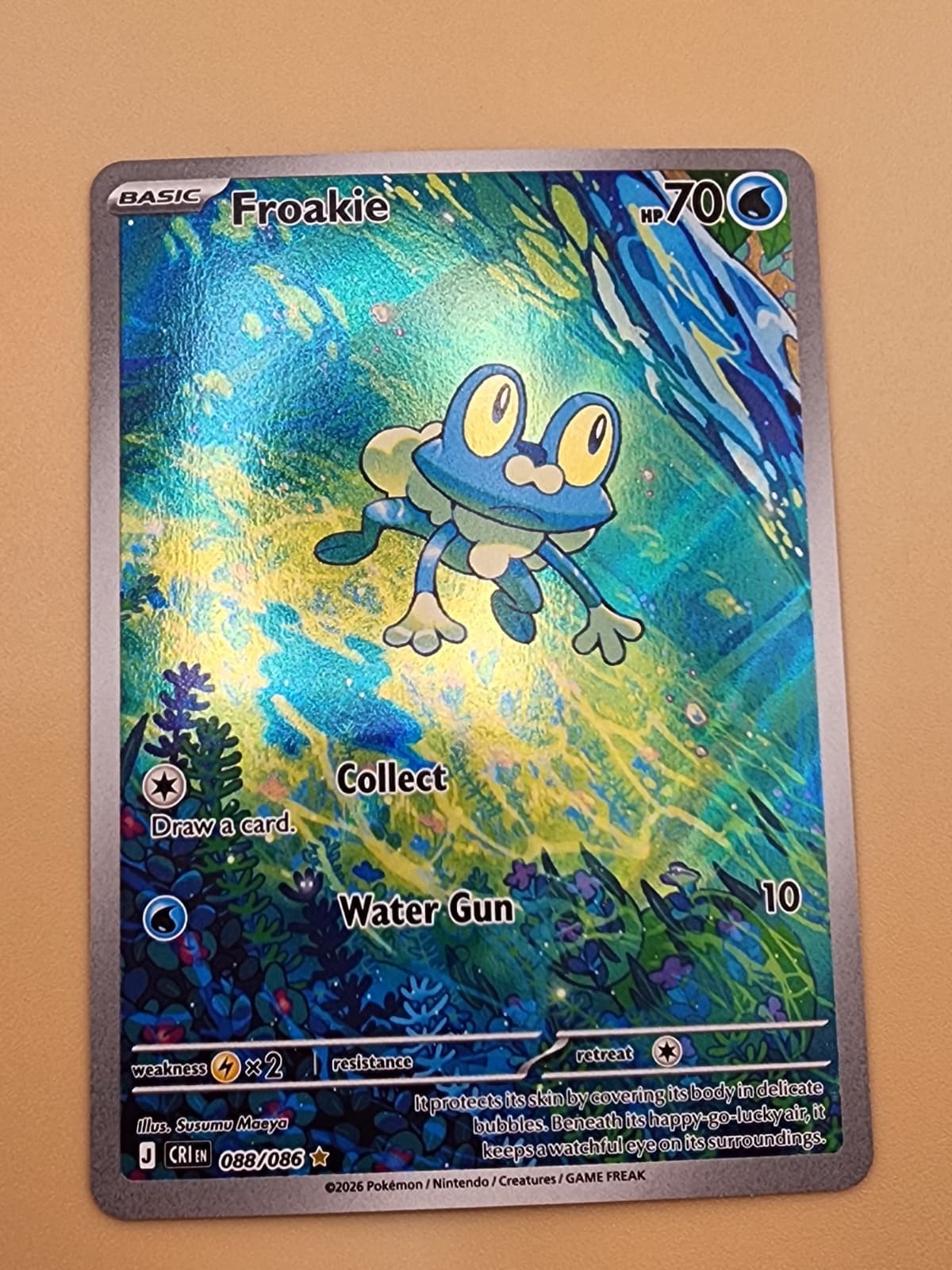 Froakie 088/086 Me04: Chaos Rising Holo Near mint NM