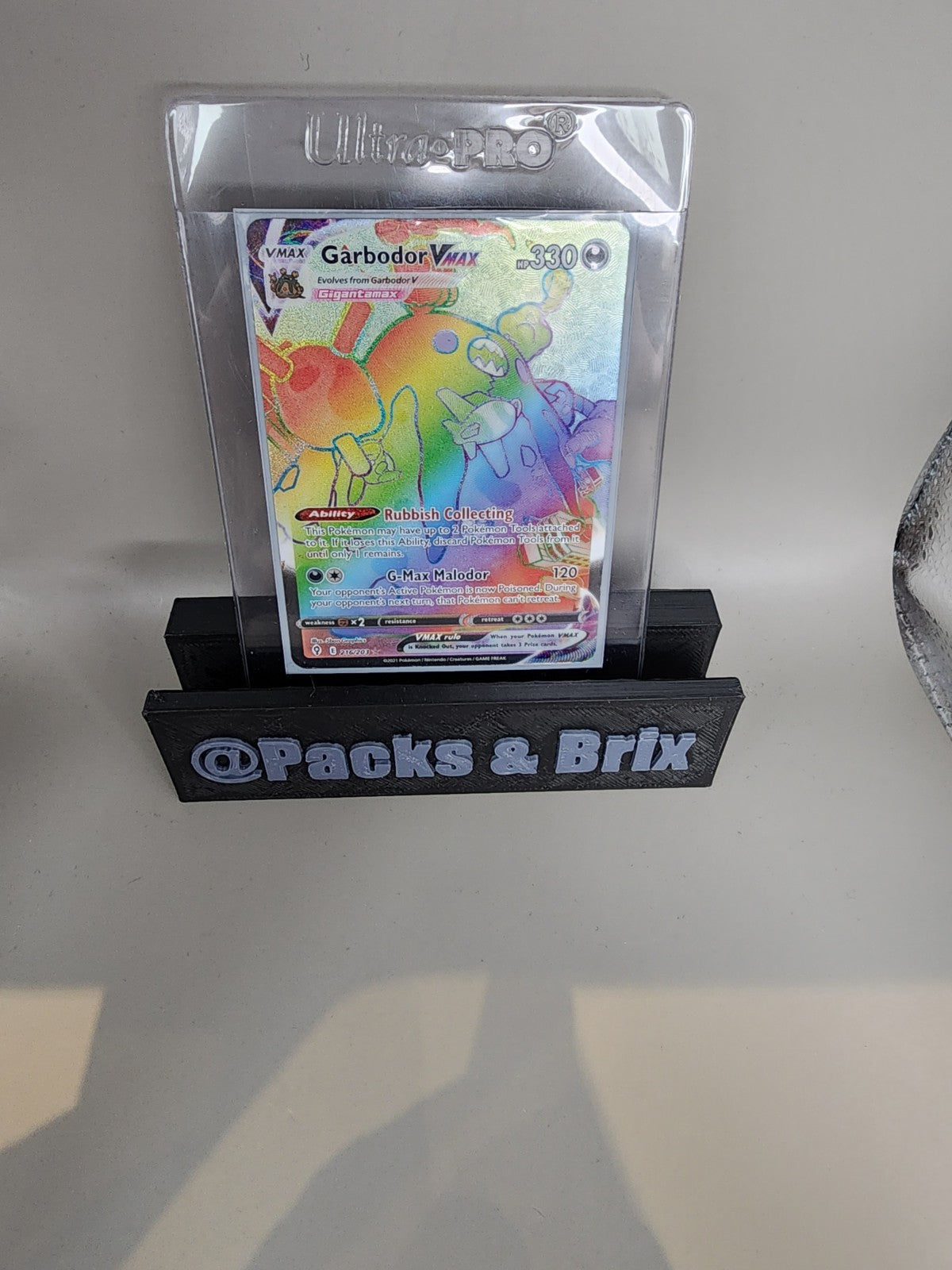 Garbodor VMAX (Secret) 216/203 Swsh07: Evolving Skies Holo Mp