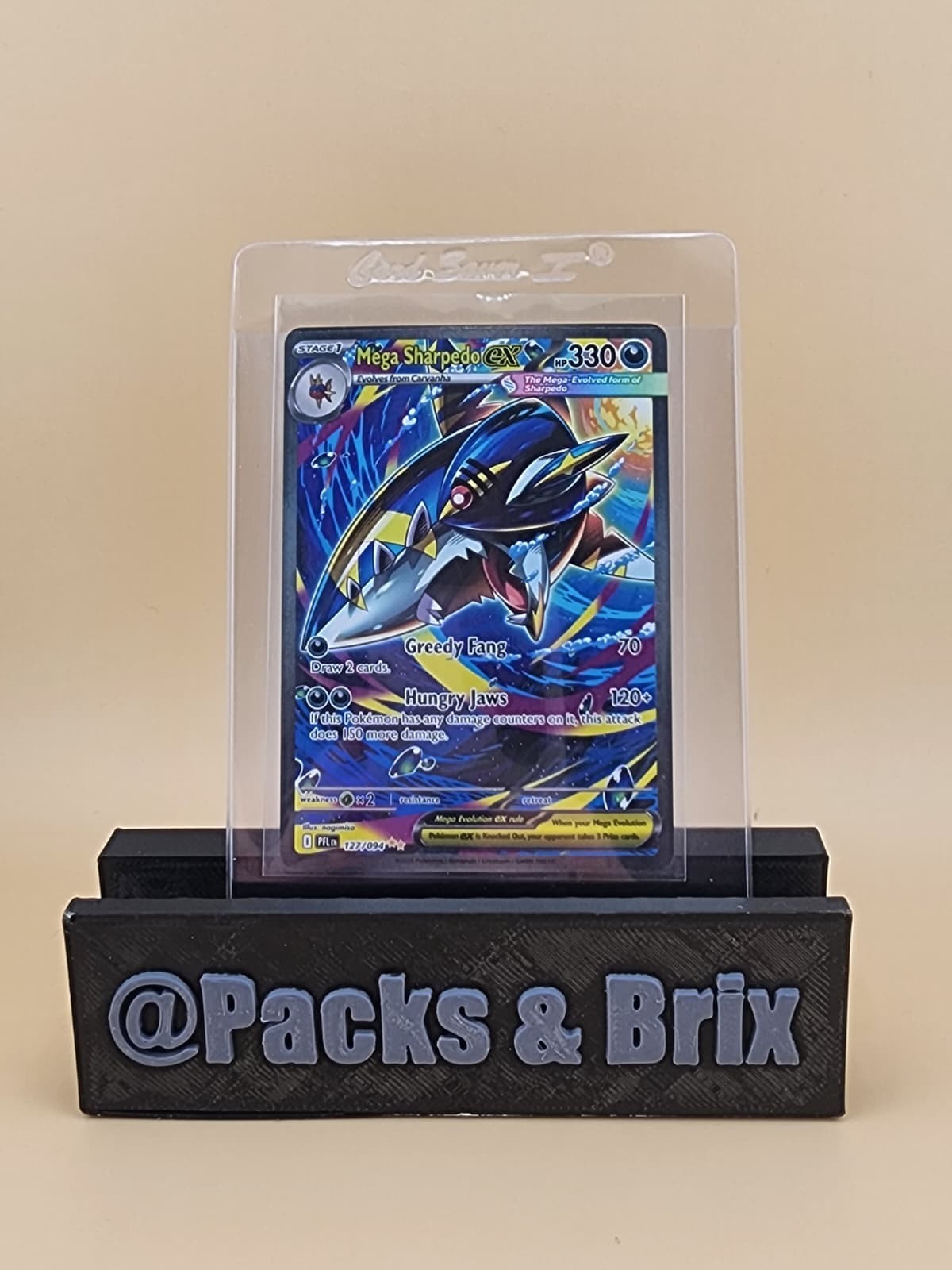 Mega Sharpedo ex 127/094 Special Illustration Rare Phantasmal Flames Pokemon NM
