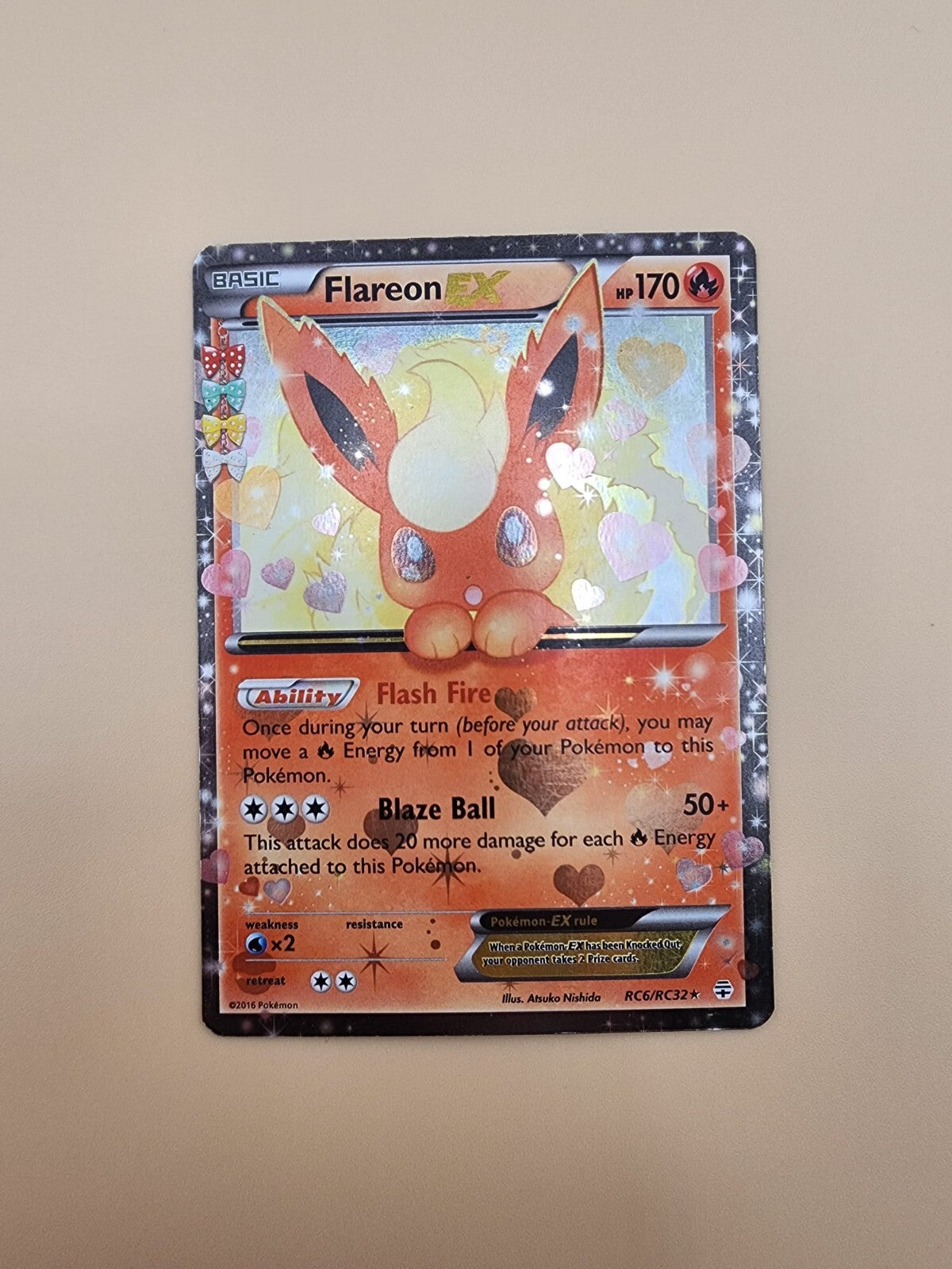 Flareon EX RC6-32 Generations: Radiant Collection Holo Moderately Played (MP)
