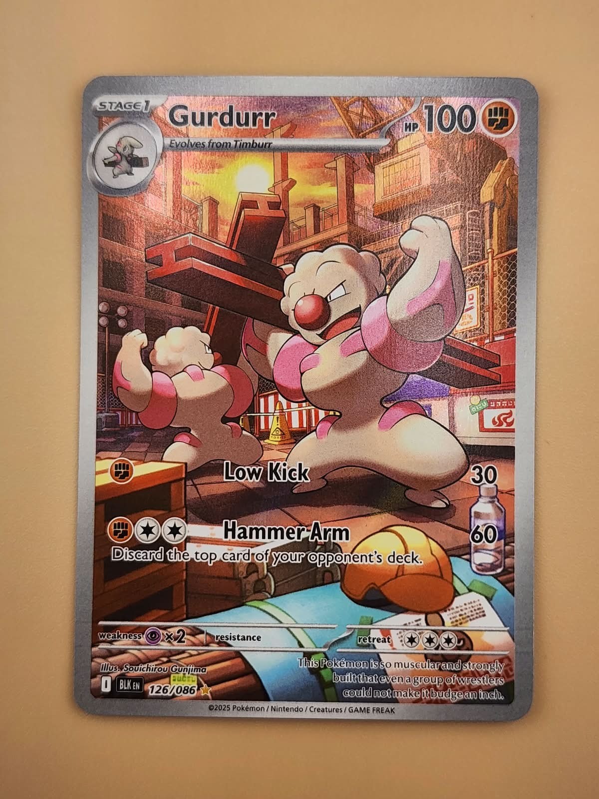 Gurdurr 126/086 Sv: Black Bolt Holo Near Mint NM