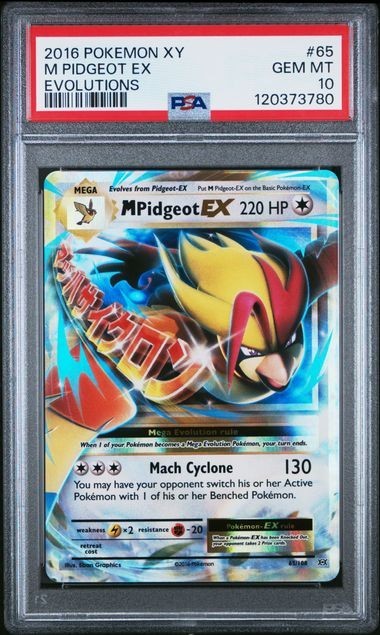 2016 Pokemon XY Evolutions M Pidgeot EX #65 PSA 10 GEM MINT