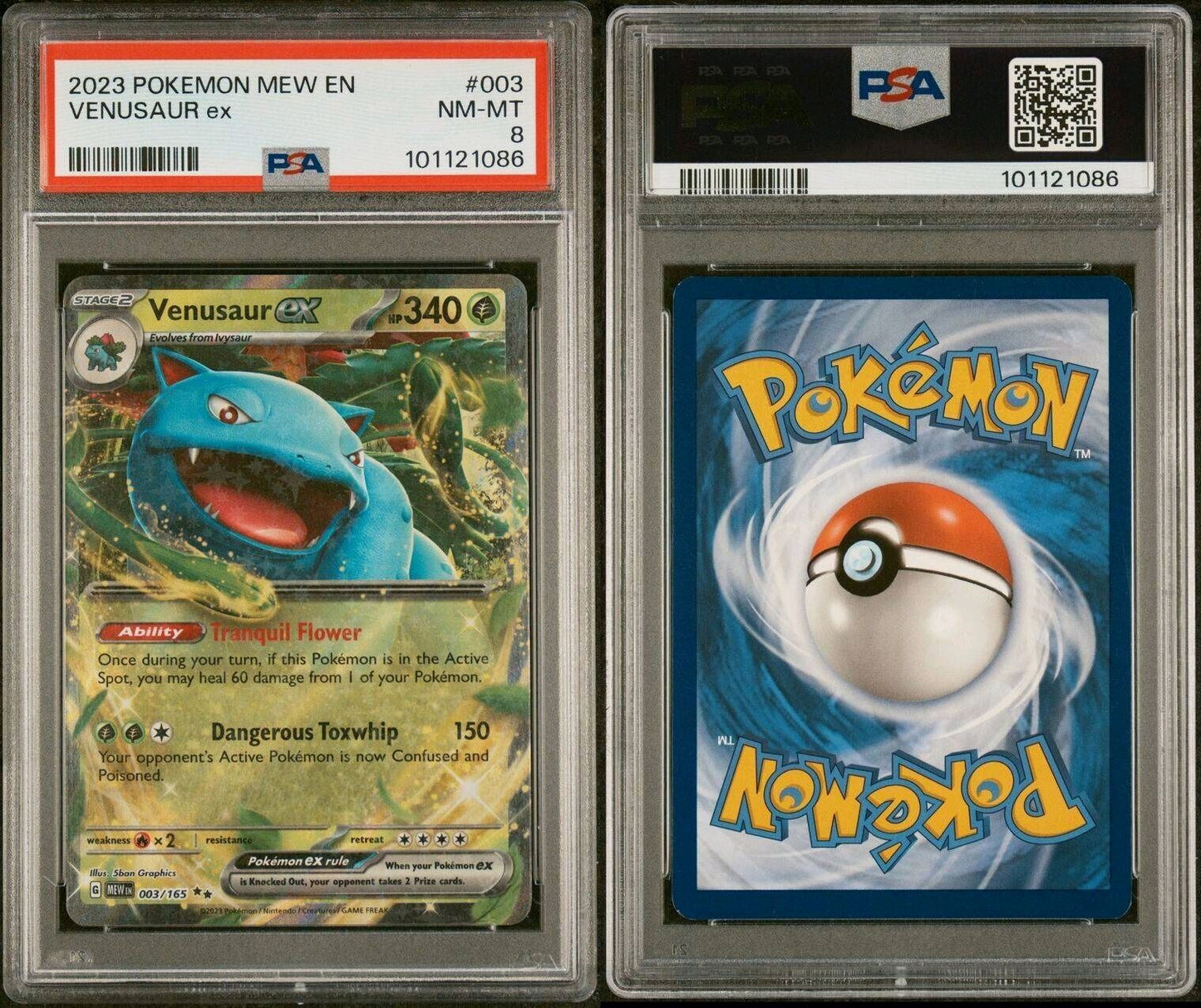 Venusaur #003/165 2023 Pokémon Mew EN-151  PSA NM-MT 8 ENGLISH