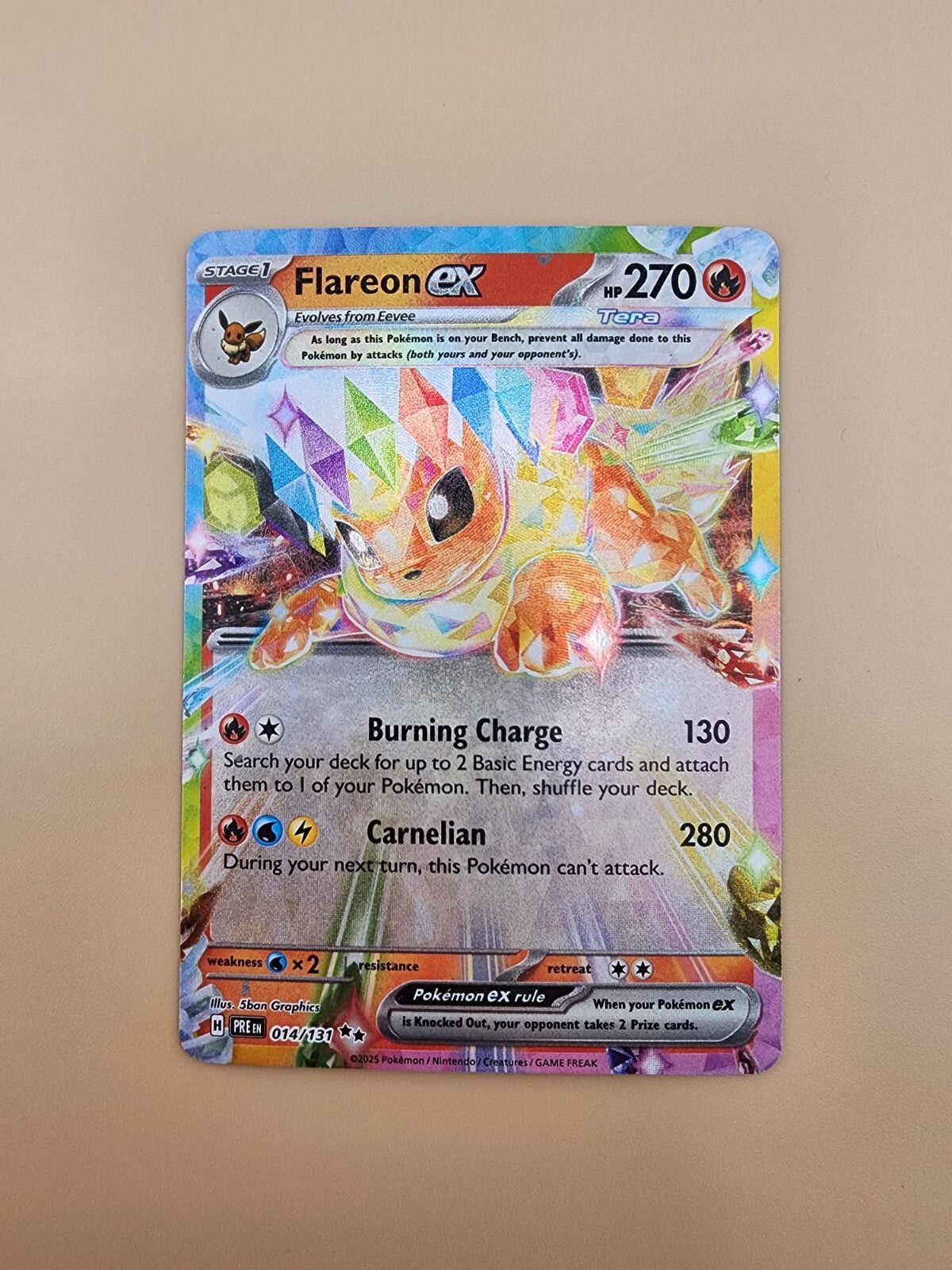 Flareon ex 014/131 Prismatic Evolutions Holo Near Mint (NM)