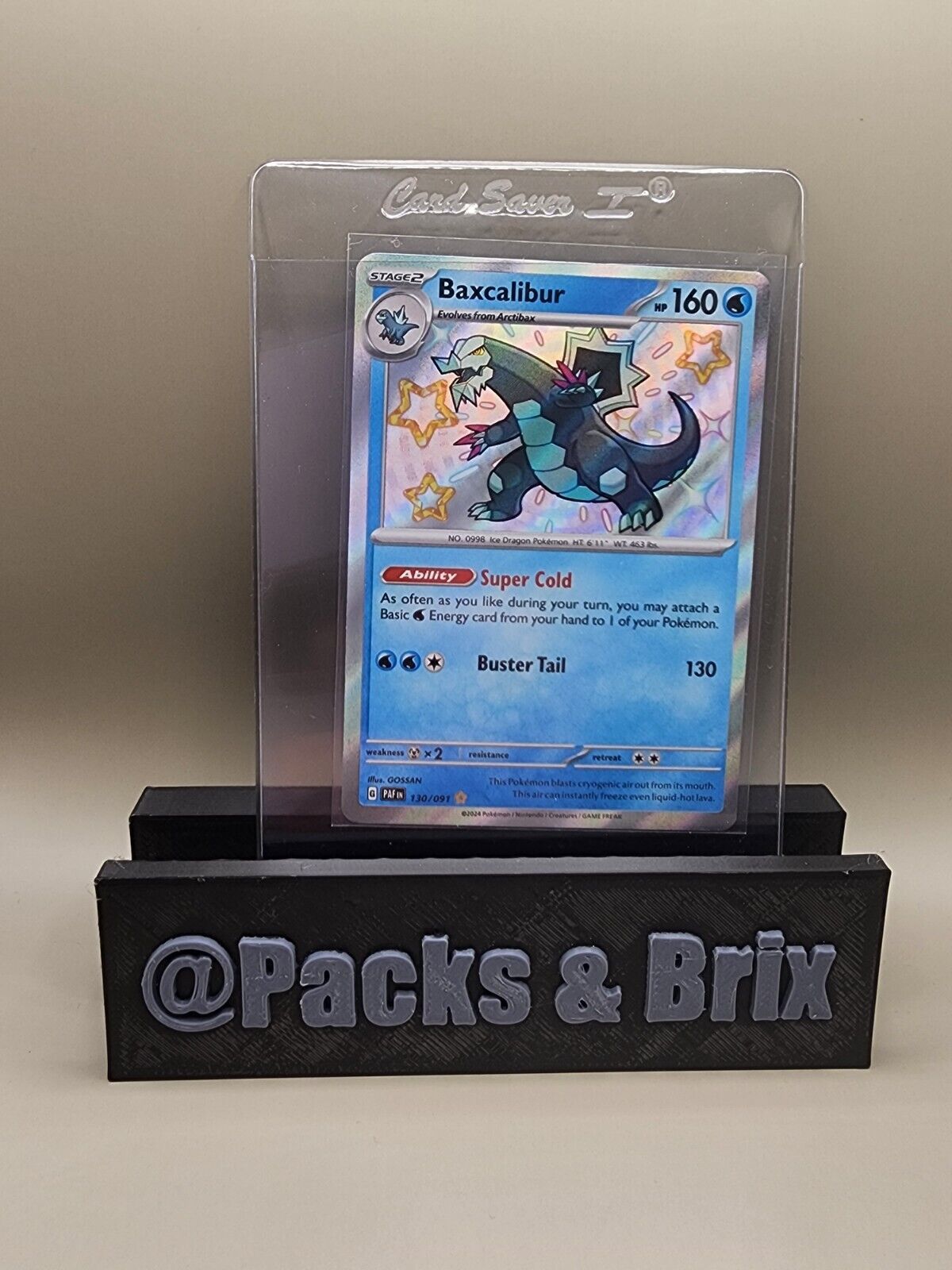 Pokémon TCG Baxcalibur Scarlet & Violet: Paldean Fates 130/091 Holo Shiny Rare