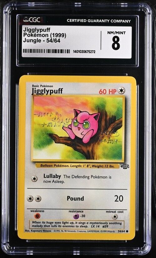 Jigglypuff 1999 Jungle - 1st Edition 54/64 CGC NM/Mint 8