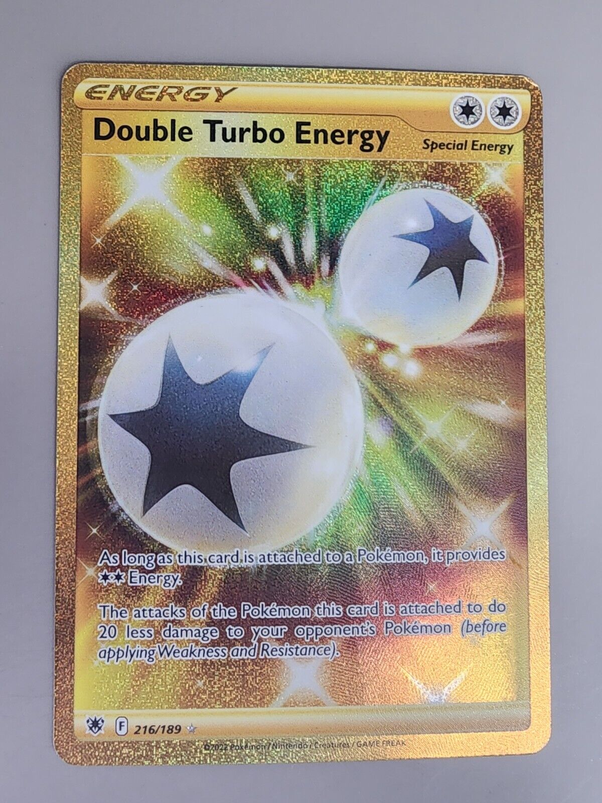 Pokémon TCG Double Turbo Energy Astral Radiance 216/189 Holo Secret Rare LP