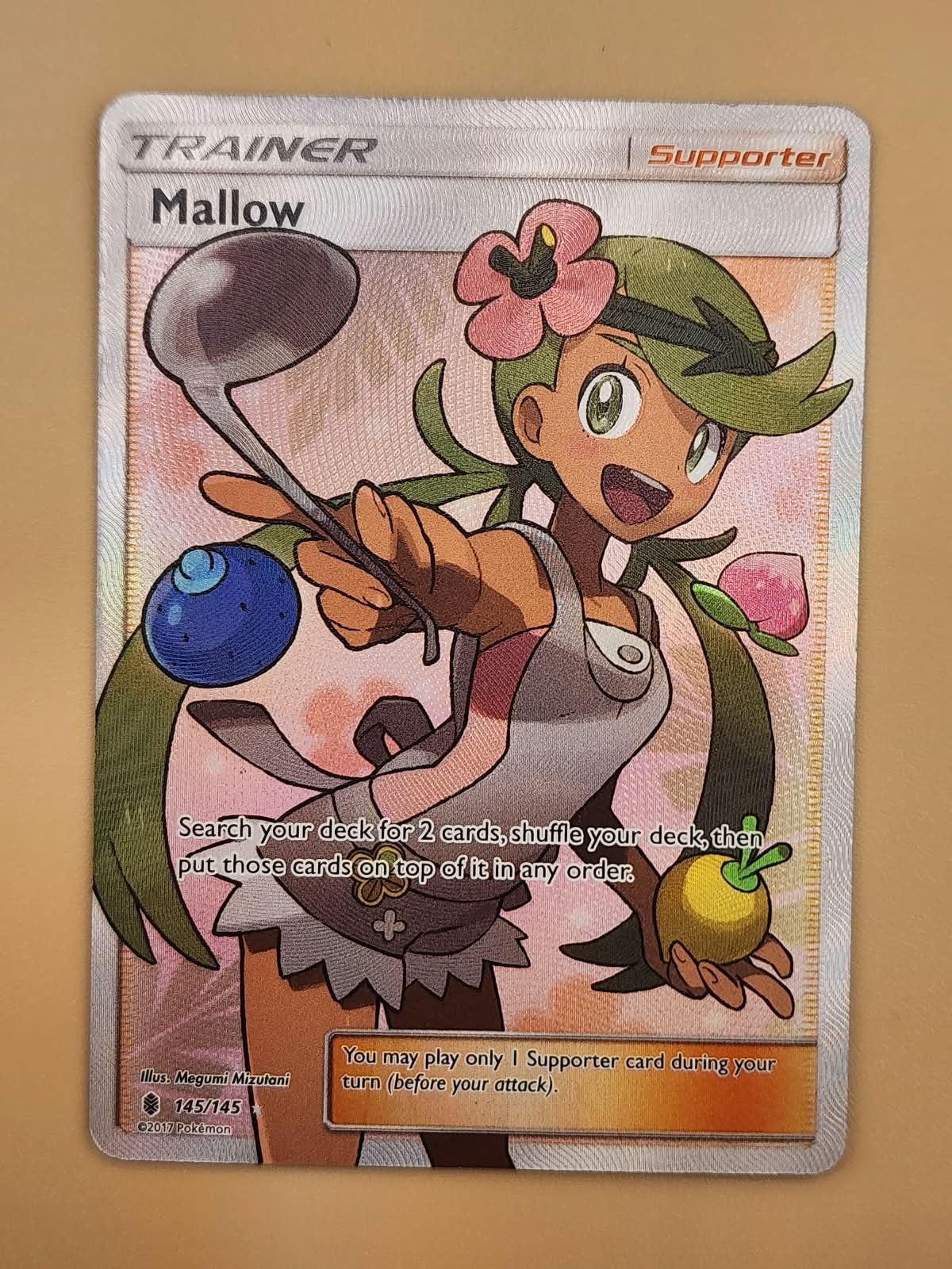Mallow (Full Art) 145/145 Holo Ultra Rare Guardians Rising Pokemon NM  Near MInt