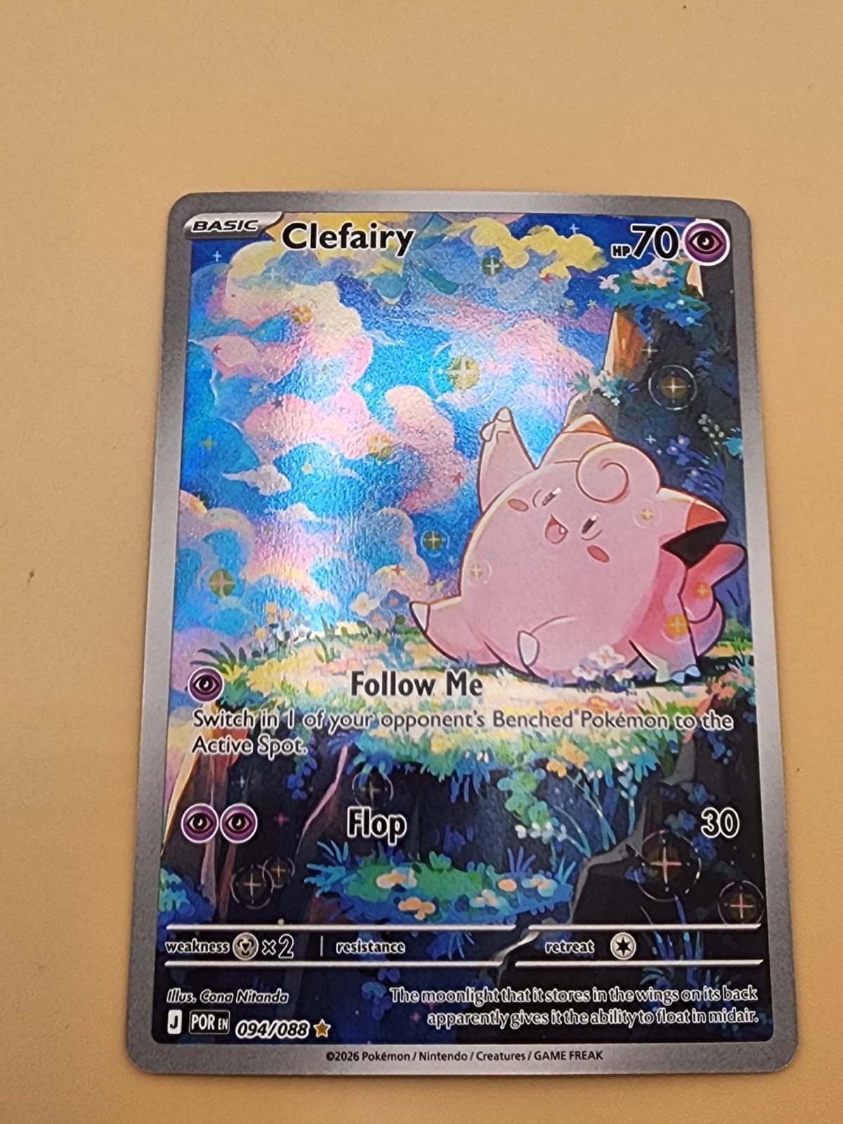 Clefairy 094/088 Me03: Perfect Order Holo Near Mint (NM)