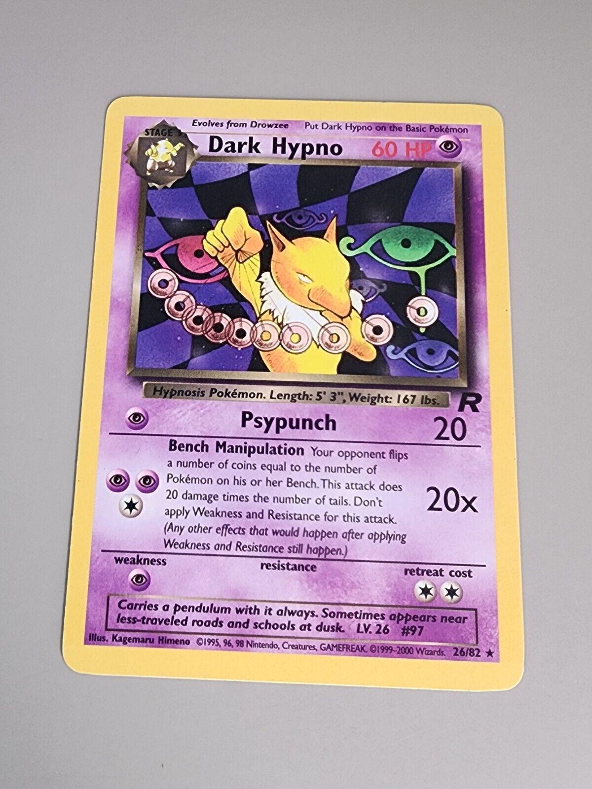 Dark Hypno 26/82 Team Rocket Regular