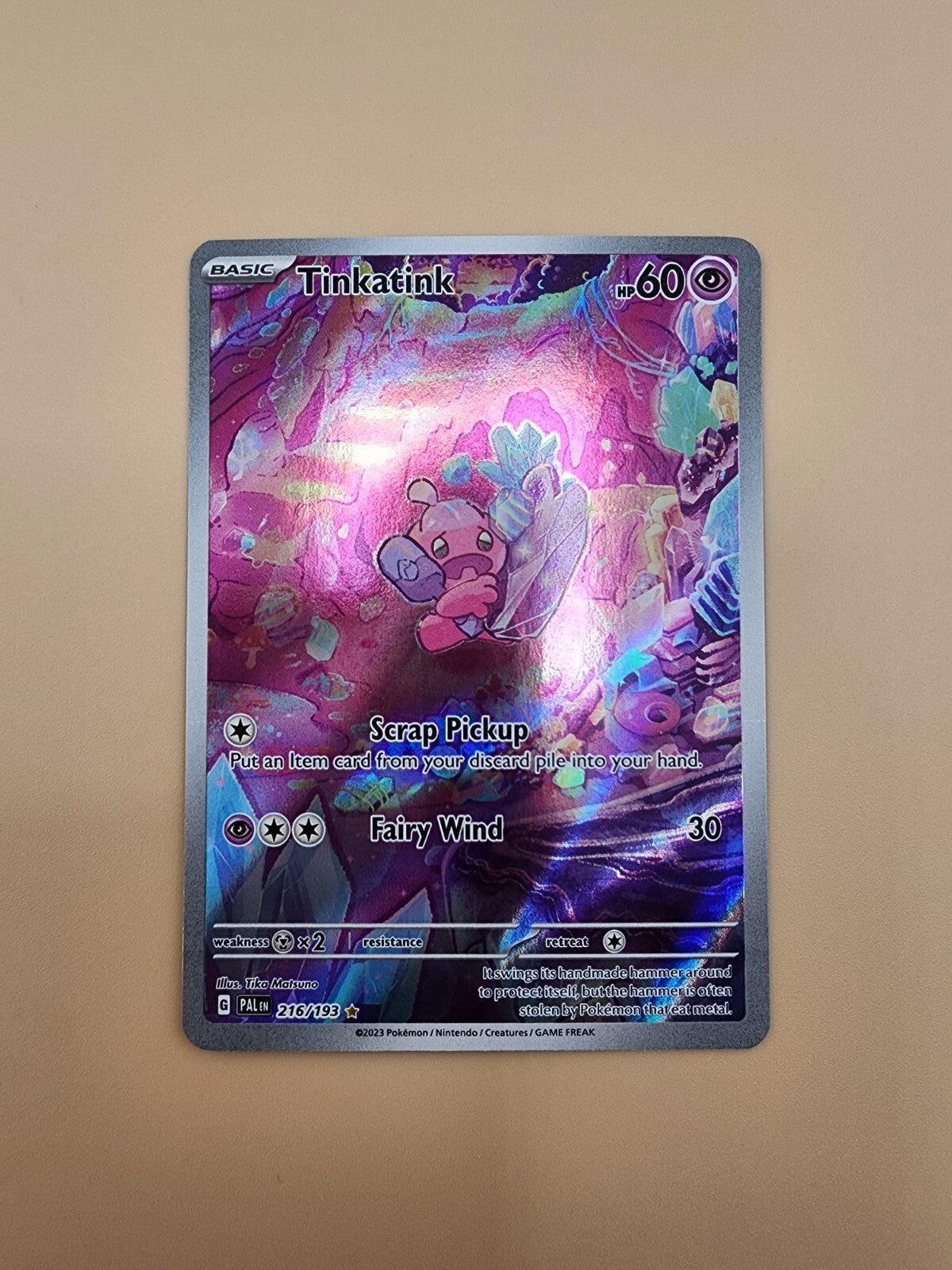 Tinkatink 216/193 Sv02: Paldea Evolved Holo Near Mint (NM)