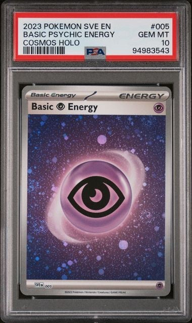 BASIC PSYCHIC ENERGY PSA 10 2023 GEM MT #005 COSMOS HOLO SVE EN