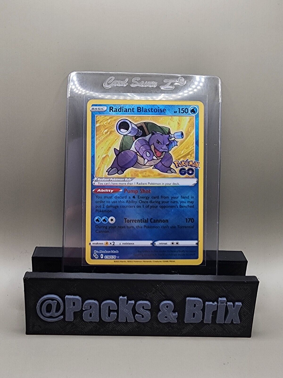 Radiant Blastoise 018/078 : Pokémon GO Holo NM