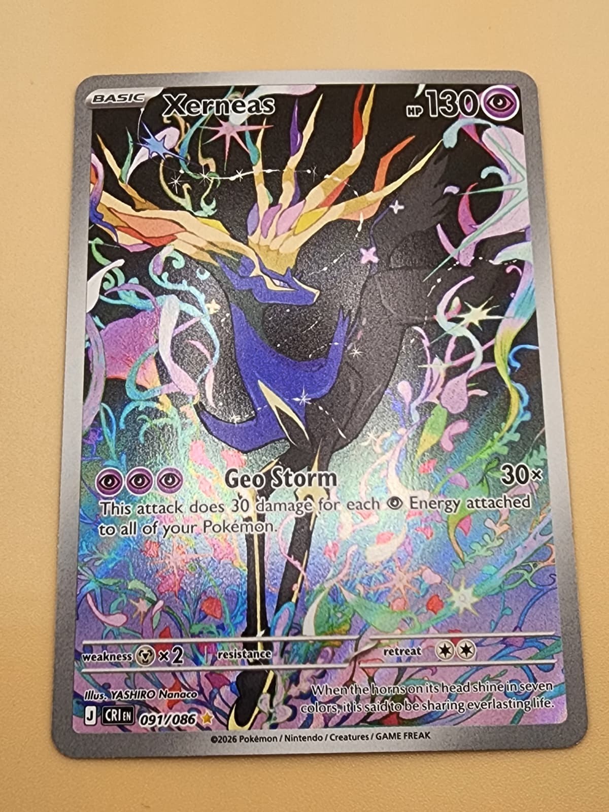 Xerneas 091/086 Me04: Chaos Rising Holo Near Mint NM