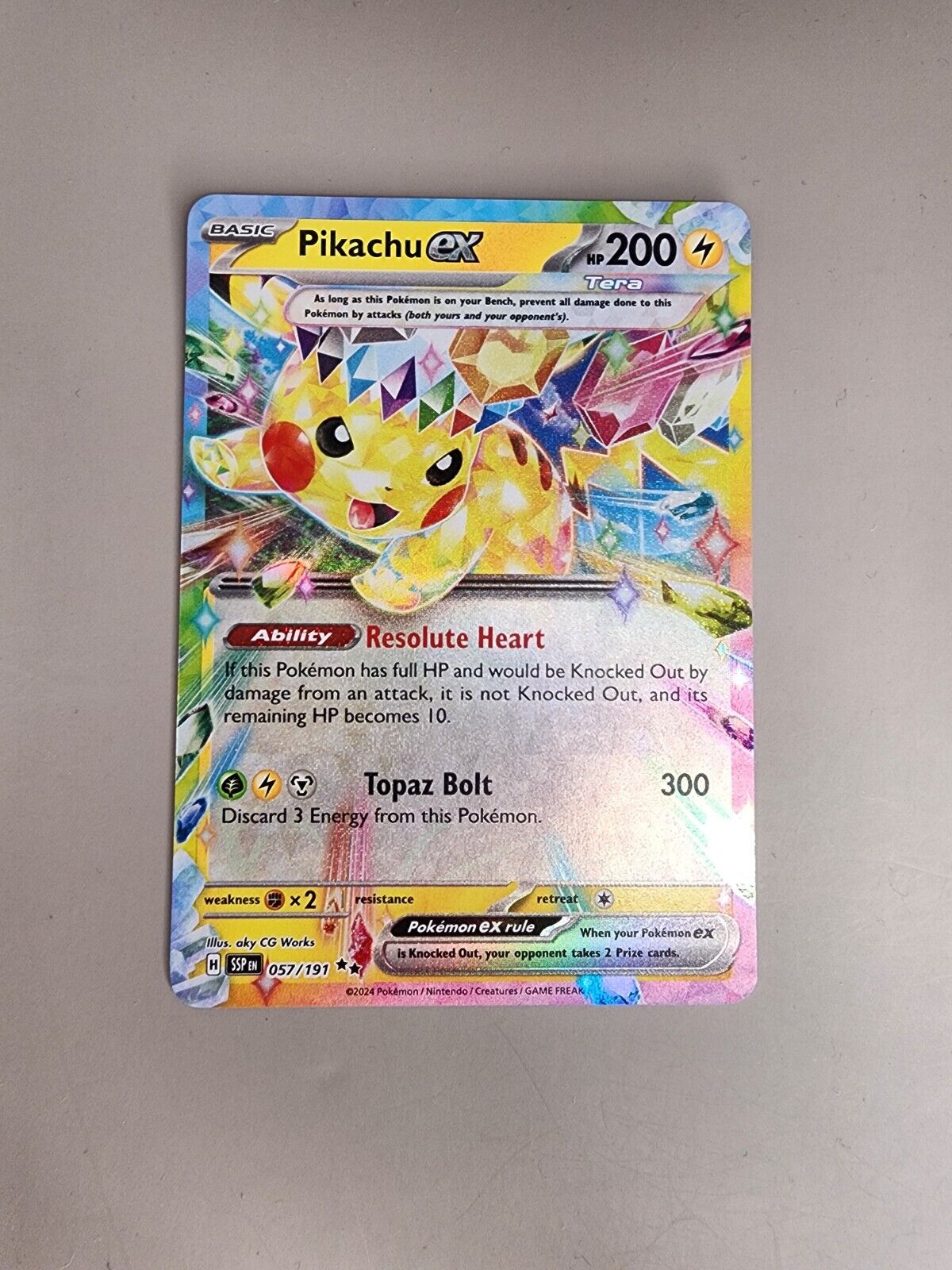 Pikachu ex 057/191 Sv08: Surging Sparks Holo