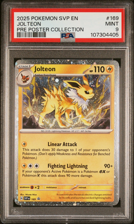 2025 POKEMON SVP EN-SV BLACK STAR PROMO #169 JOLTEON PSA 9