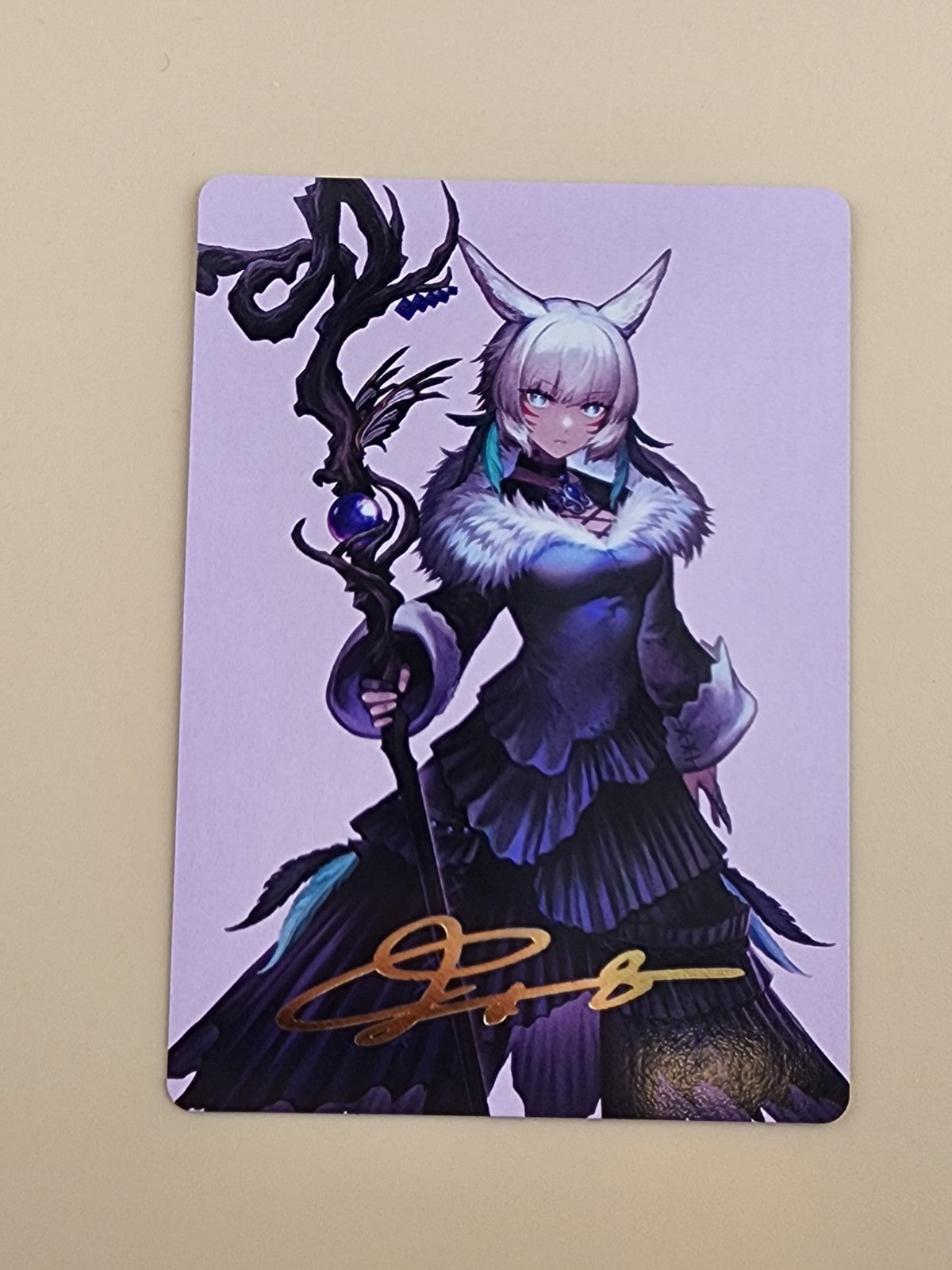 Y'shtola, Night's Blessed Art Card (53) (Gold-Stamped Signature) Art Series:...