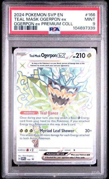 TEAL MASK OGERPON EX PSA 9 MINT #166 PREMIUM COLL