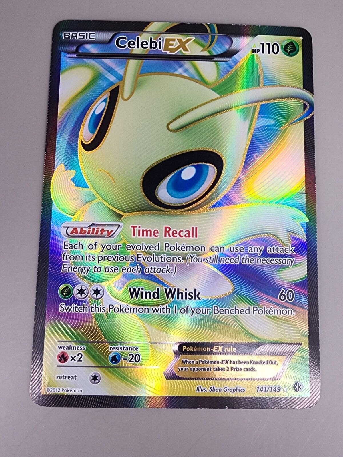 Pokémon TCG Celebi-EX Boundaries Crossed 141/149 Holo Full Art Ultra Rare LP