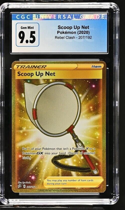 Pokemon 2020 CGC 9.5 Sword & Shield Rebel Clash Scoop Up Net SR 207/192