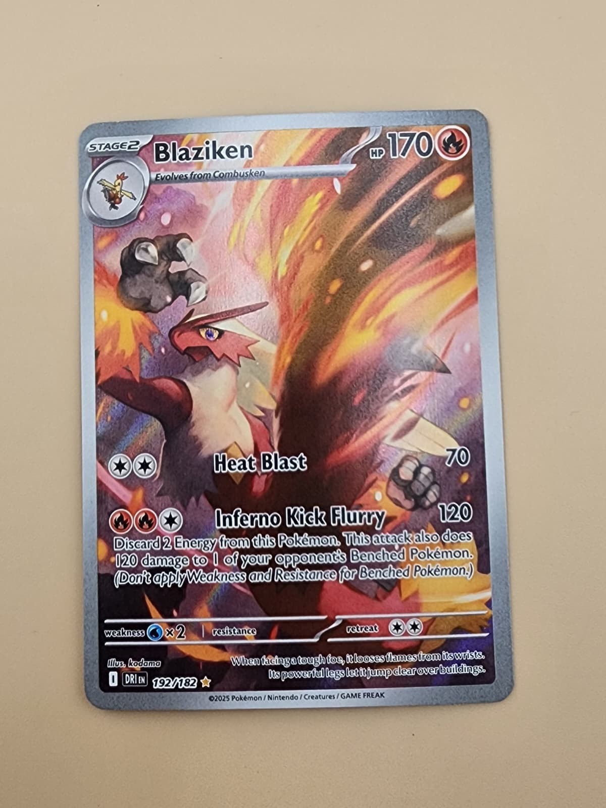 Blaziken 192/182 Sv10: Destined Rivals Holo Near Mint (NM)