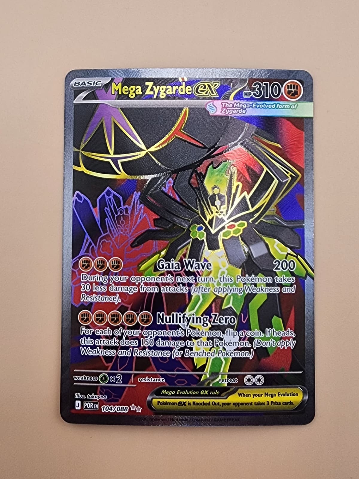 Mega Zygarde ex 104/088 Me03: Perfect Order Holo Near Mint (NM)
