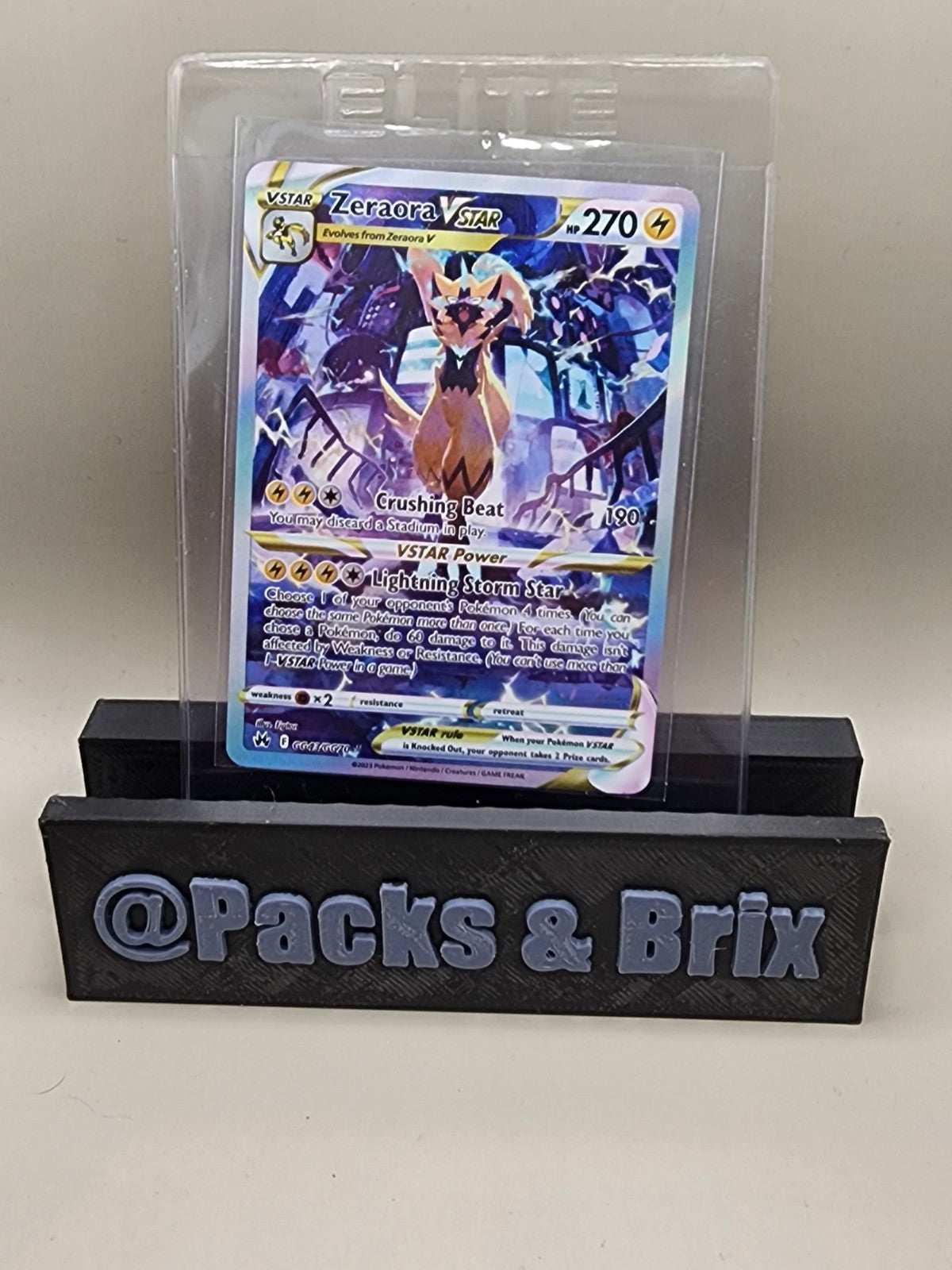 Zeraora VSTAR GG43/GG70 Crown Zenith: Galarian Gallery Holo
