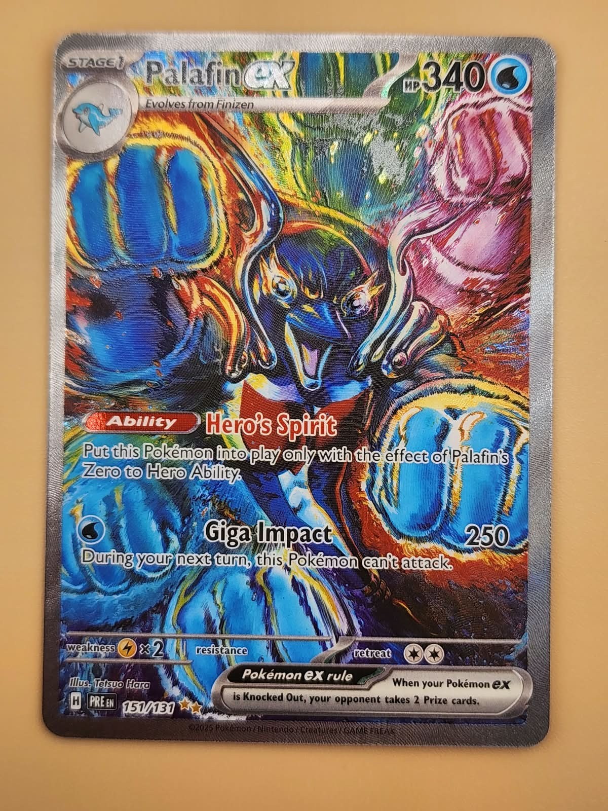 Palafin ex 151/131 Sv: Prismatic Evolutions Holo Near Mint NM