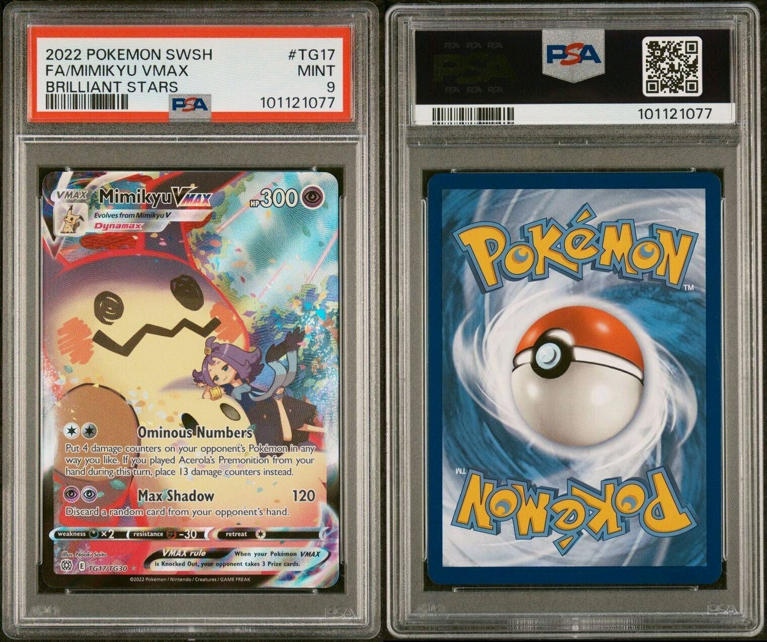 2022 Pokémon SWSH FA Mimikyu VMax 069/172 Brilliant Stars PSA 9