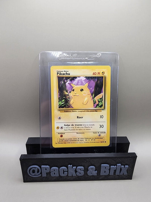 Pokemon TCG | SPANISH Pikachu 58/102 Yellow Cheeks Unlimited LP | Base Set 