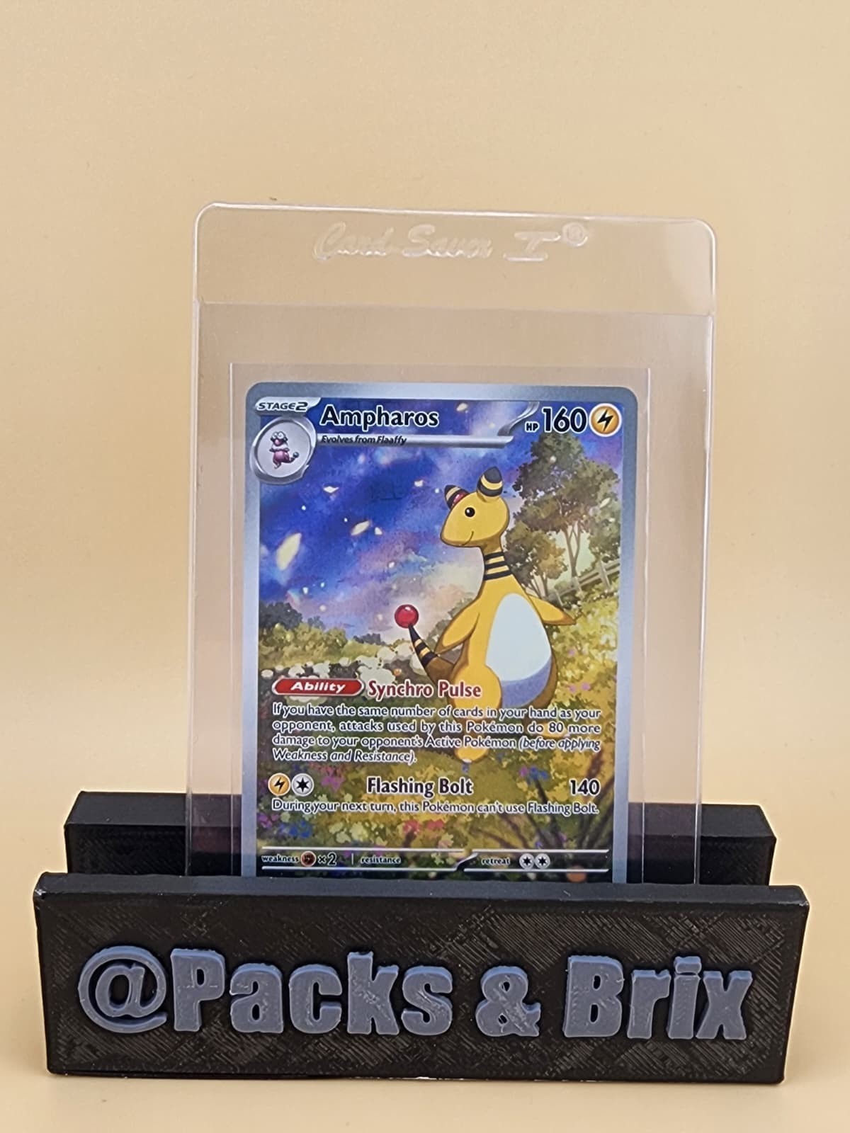 Ampharos 090/086 Me04: Chaos Rising Holo Near Mint NM