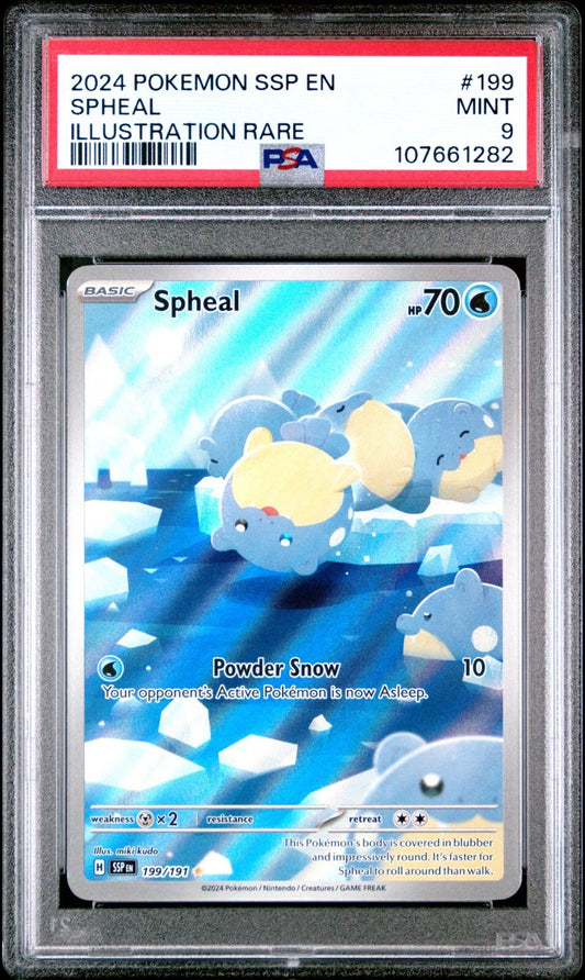 Spheal 199/191 Sv08: Surging Sparks Holo PSA 9