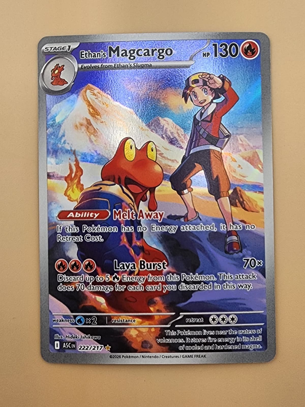 Ethan's Magcargo 222/217 Me: Ascended Heroes Holo