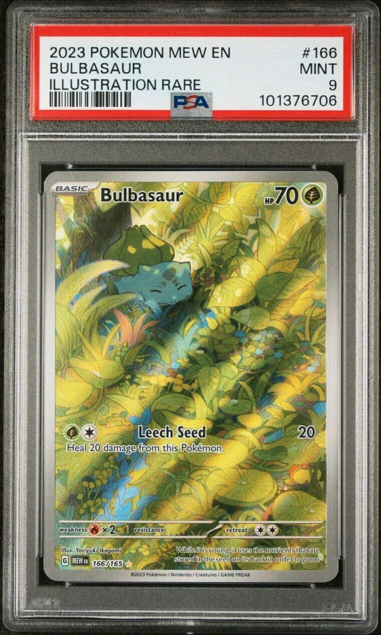 Bulbasaur AR 166/165 Pokemon 151 Japanese Pokemon Card Mint PSA 9 Art Rare