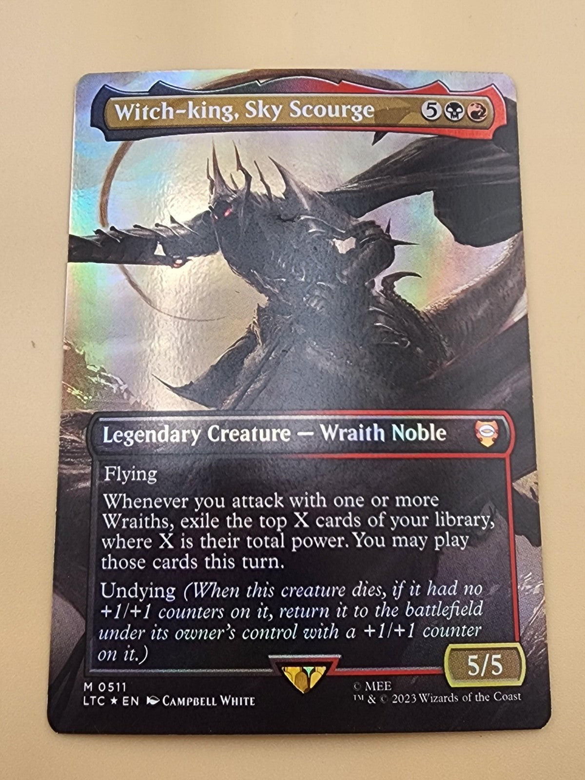 MTG Witch-King, Sky Scourge - Borderless - Foil - 511 LTC x1 NM Mythic