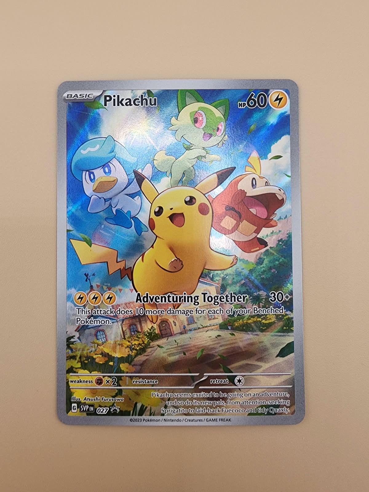 Pikachu 027 Sv: Scarlet & Violet Promo Cards Holo Near MInt NM