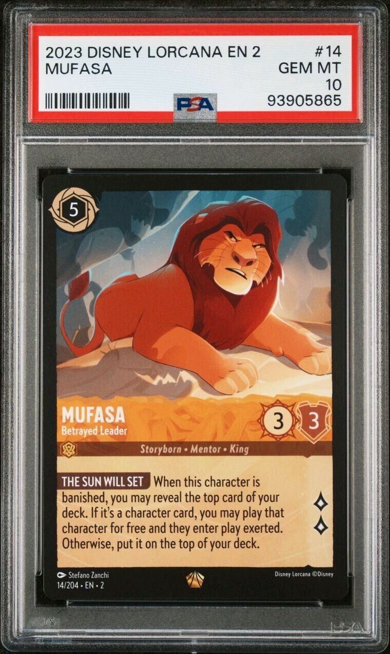 PSA 10 - 2023 Disney Lorcana Rise of Floodborn #14 Mufasa - Betrayed Leader