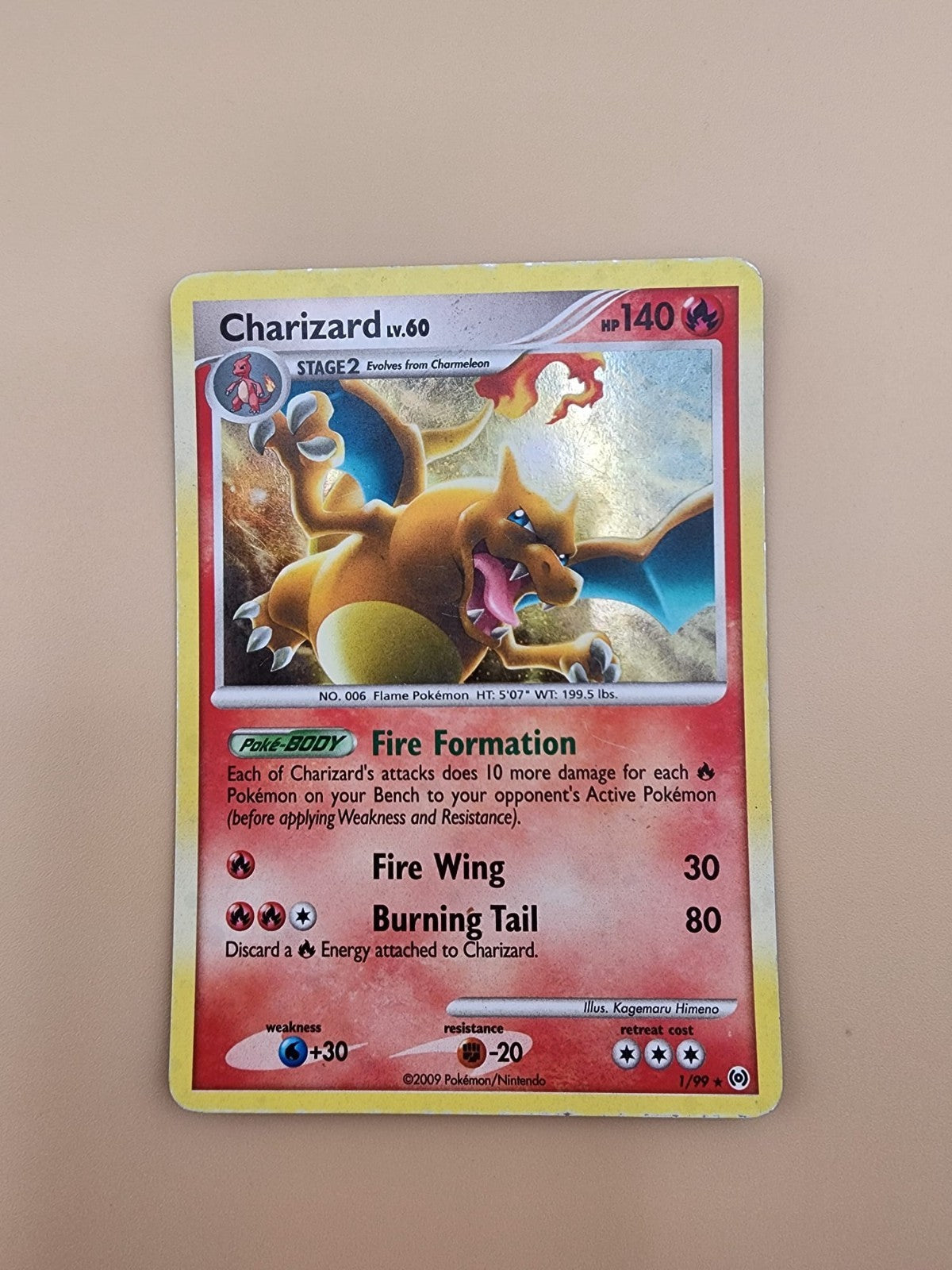 Charizard 1/99 Arceus Holo Lightly Played (LP)