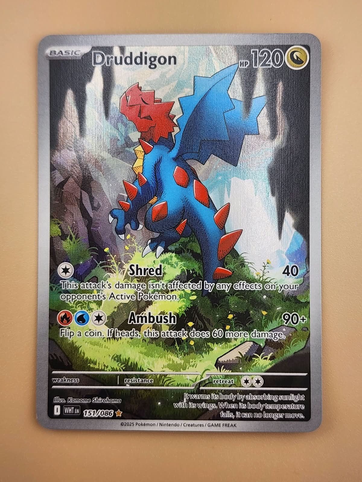 Druddigon 151/086 Sv: White Flare Holo Near Mint NM