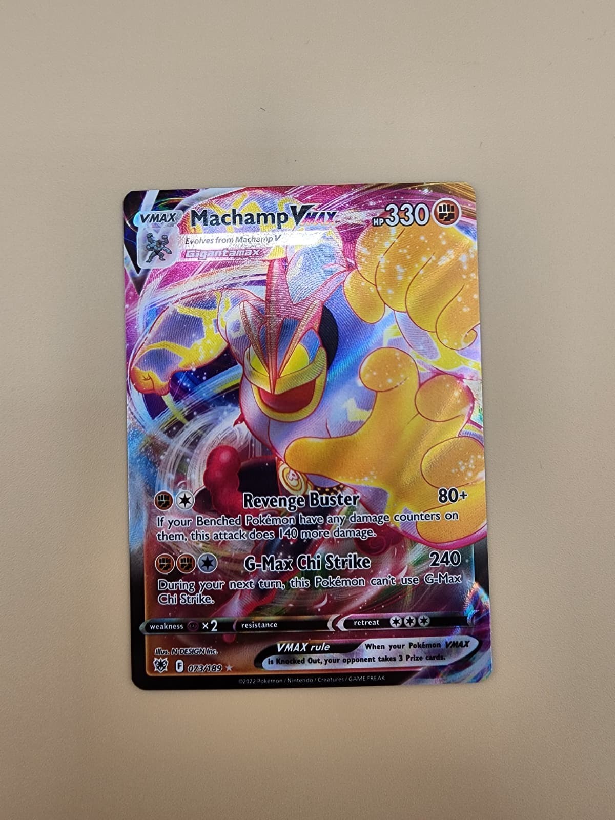 Machamp VMAX 073/189 Swsh10: Astral Radiance Holo Near Mint (NM)