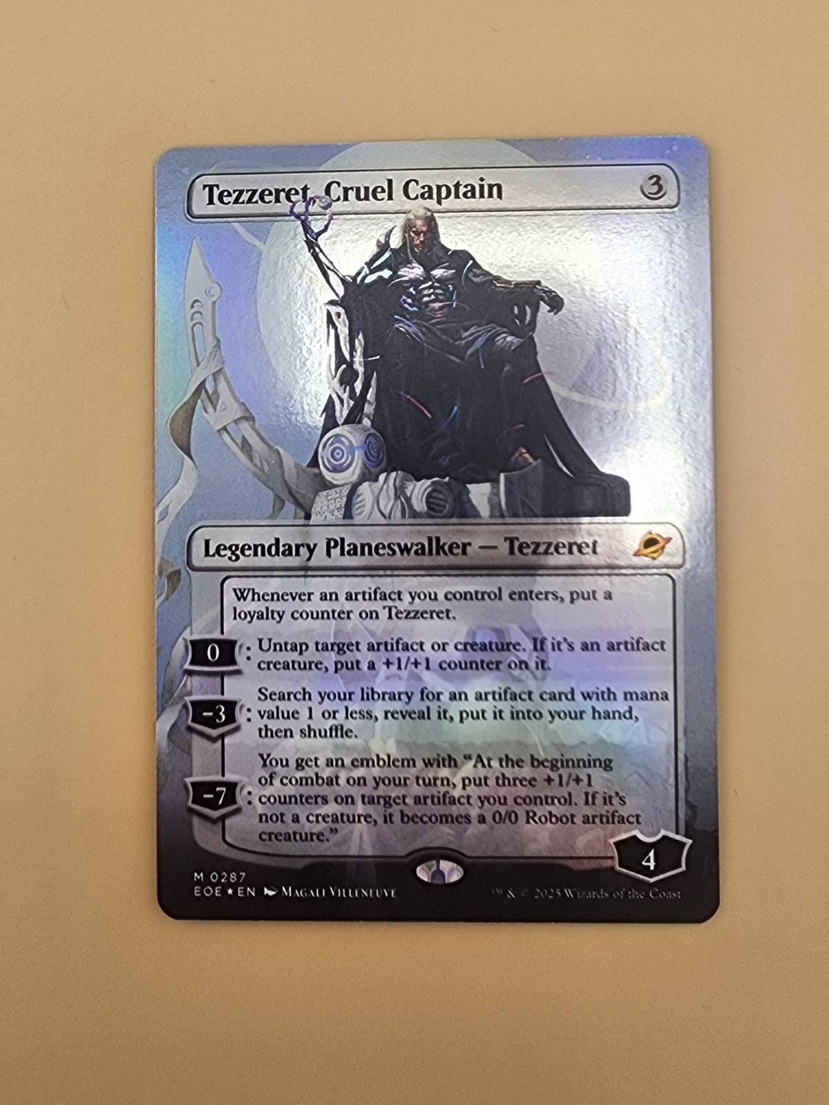 Tezzeret, Cruel Captain (Borderless) Edge of Eternities Foil