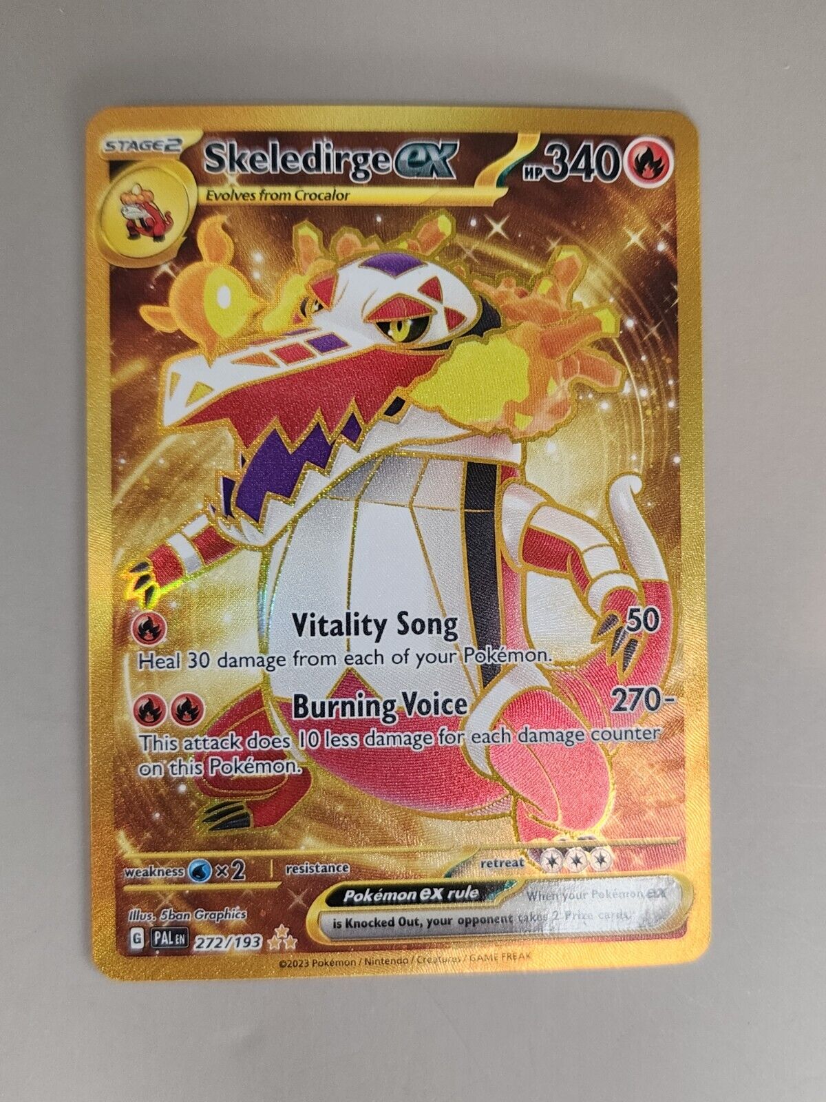 Pokémon TCG Paldea Evolved Skeledirge ex Hyper Rare 272/193 NM