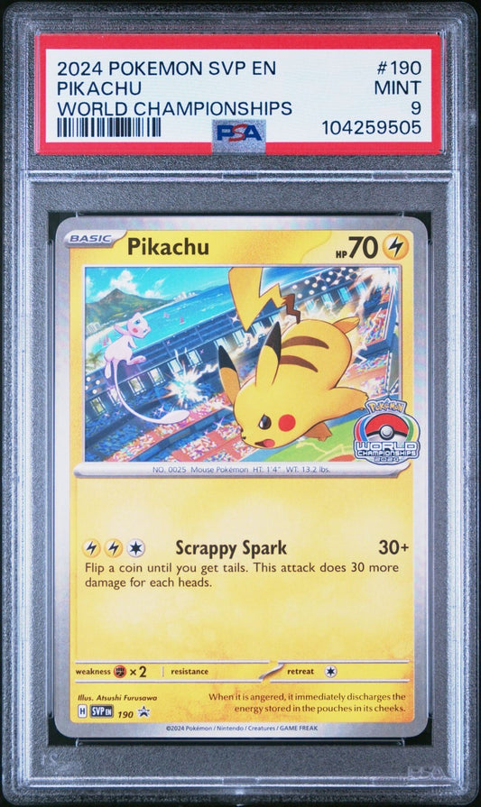 2024 Pikachu 190 Sv: Scarlet & Violet Promo Cards Regular PSA 9