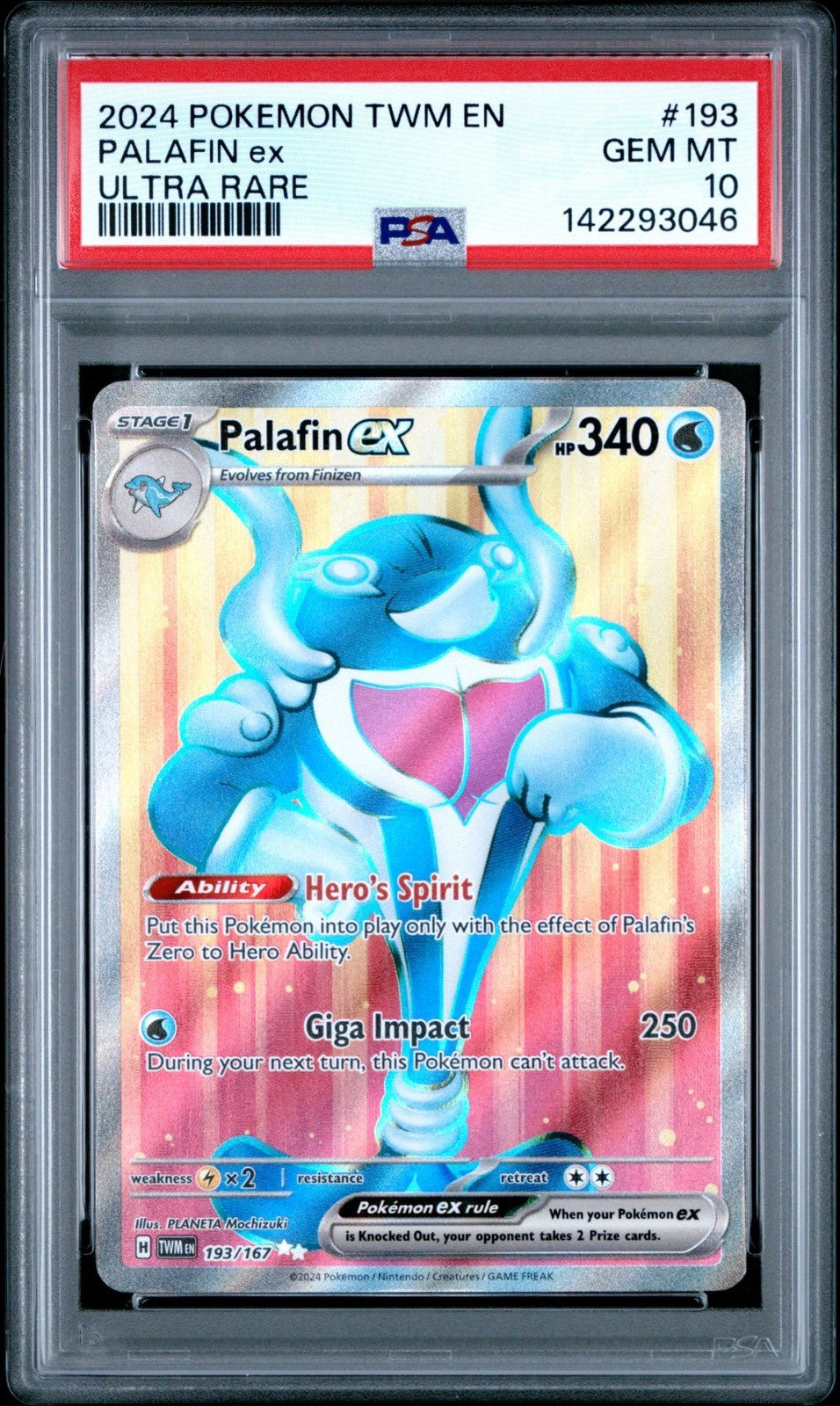 Palafin ex 193/167 Sv06: Twilight Masquerade Holo PSA 10