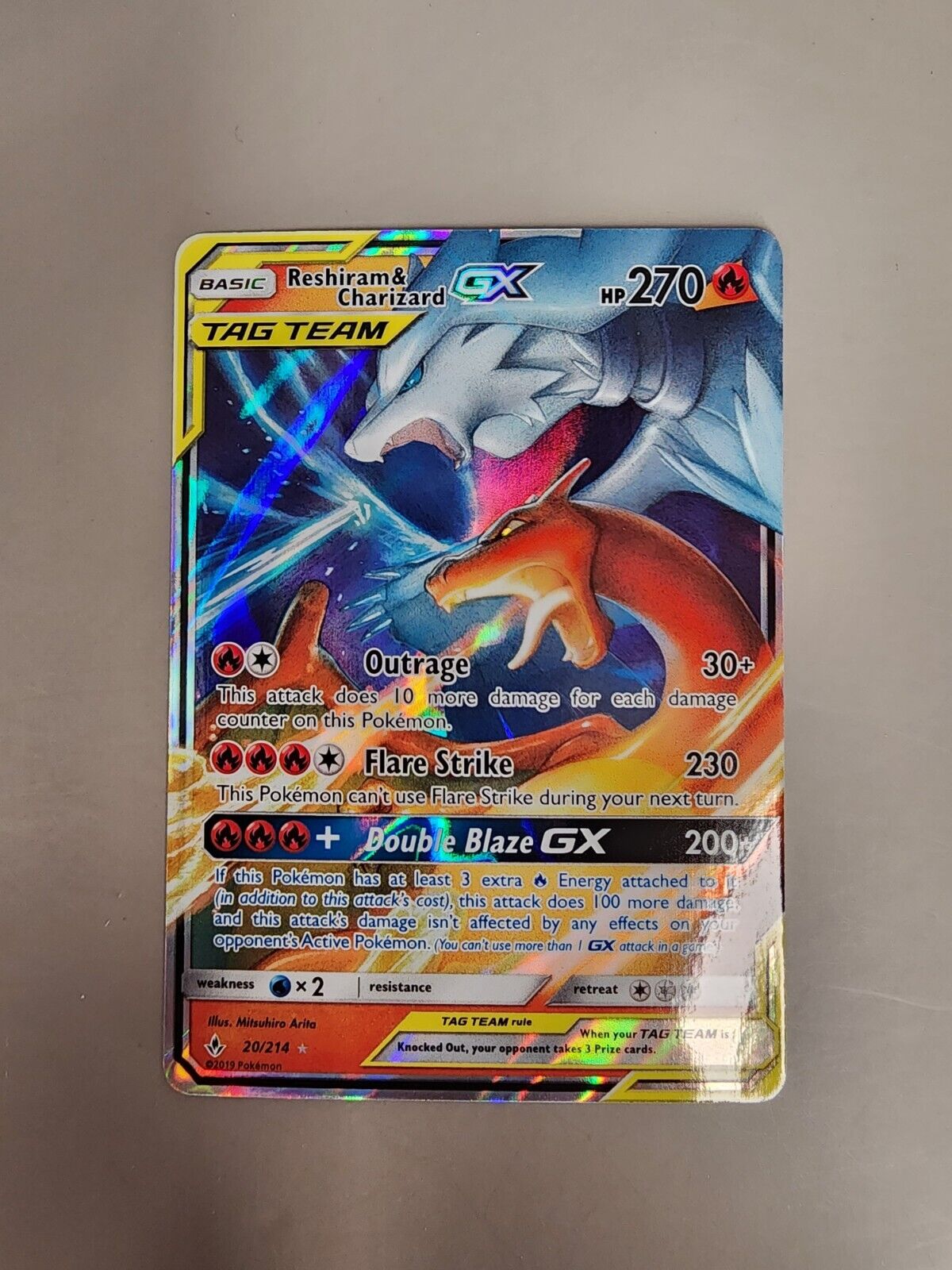 Reshiram & Charizard GX 20/214 Sm-Unbroken Bonds Holo