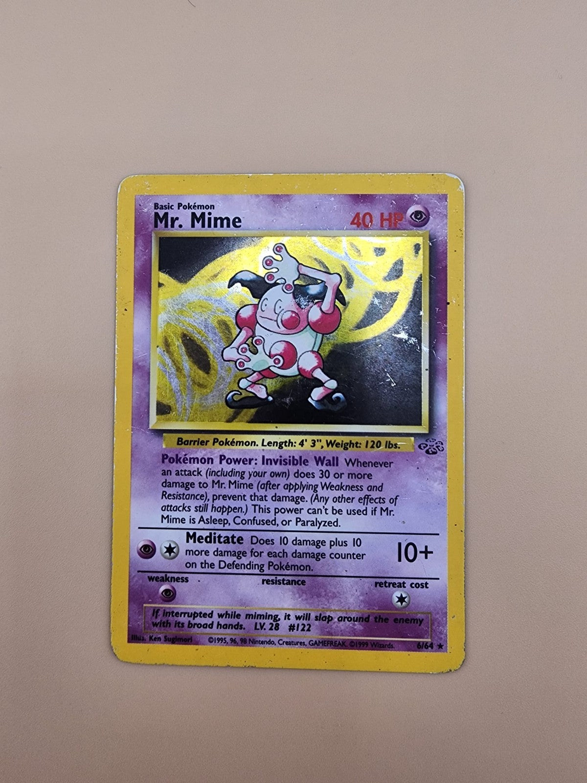Mr. Mime 06/64 Jungle Holo Heavily Played (HP)
