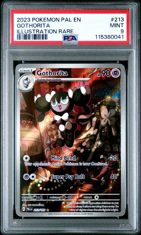 2023 POKEMON PAL EN-PALDEA EVOLVED ILLUSTRATION RARE #213 GOTHORITA PSA 9